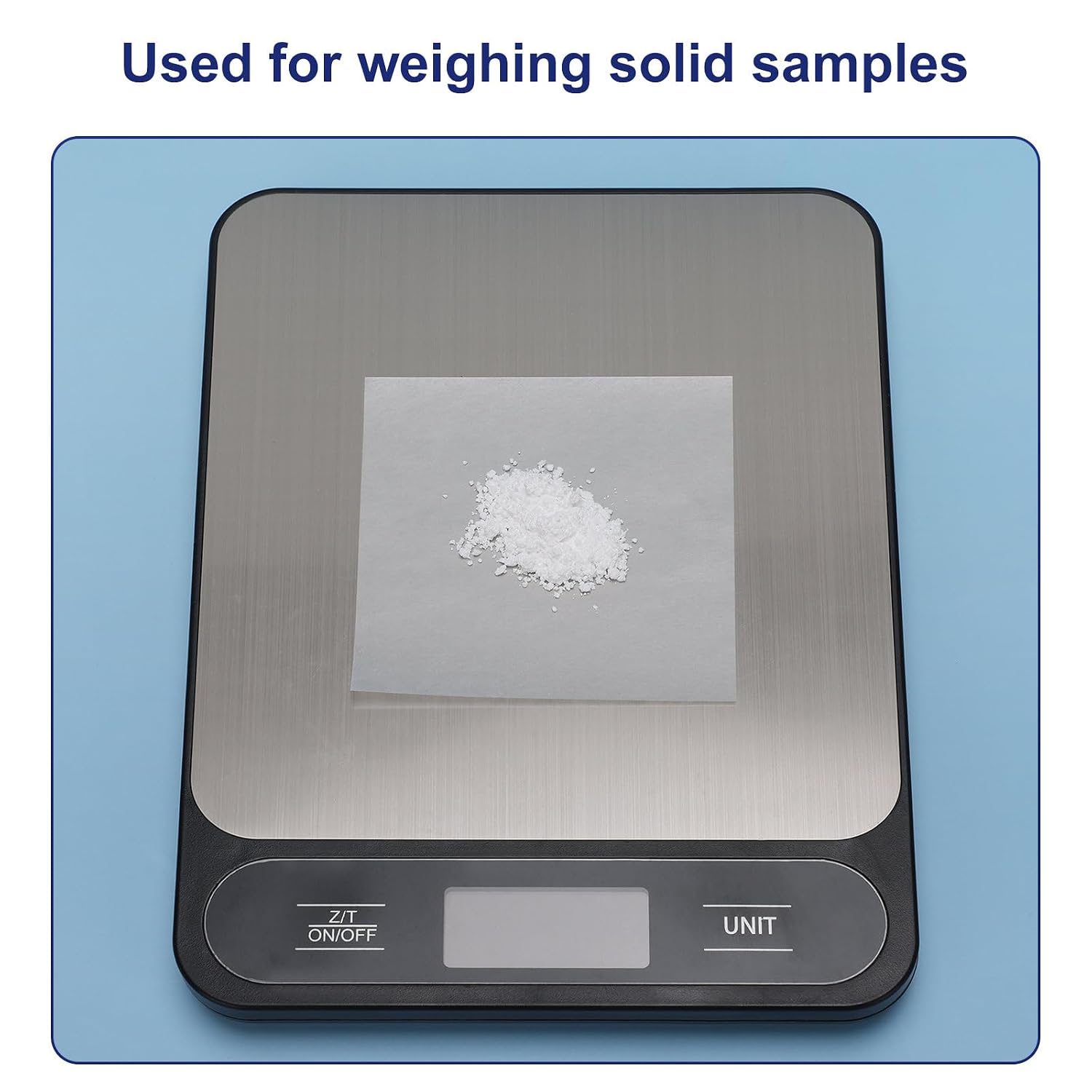 Labasics Weighing Paper, 500 Pcs Quantitative Filter Papers, Nitrogen Free, for Laboratory Scale Measurement Samples Transfer, 75 x 75 mm