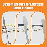 2 Pack Silicone Spatula Mixer Beater Scraper Compatible with KitchenAid Stand Mixer Attachments,Works on Flat Beaters, Whisks, Dough Hooks (Grey)