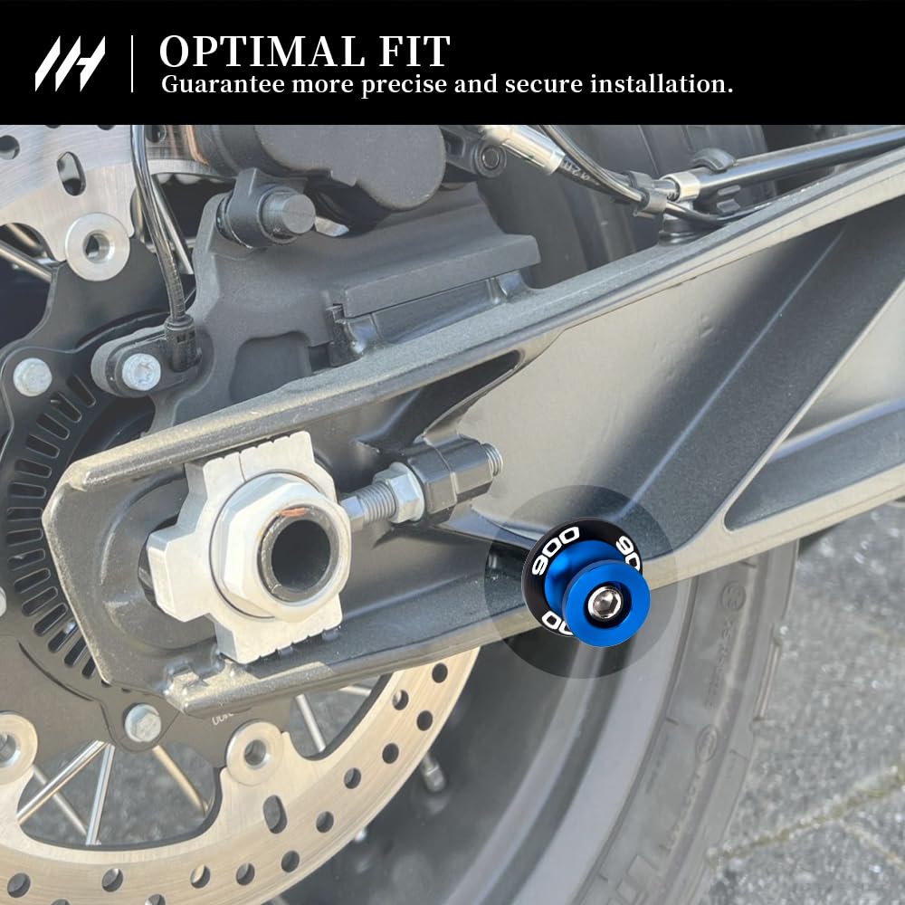 M6 Schwingarm-Spulen für Motorräder für XSR 900 2016-2025 CNC-Aluminium Slider für Schutz und einfache Wartung (Siehe unten) xsr 900 Zubehör (Blau)