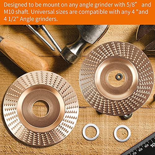 Pomsare 3PCS Angle Grinder Polishing Pad, Wood Carving Disc Set for 4 1/2 Inch Angle Grinder, Heavy Duty Wood Sanding Disk Grinding Wheel, Stump Grinder Attachments for Wood Cutting Shaping by Pomsare - Image 5