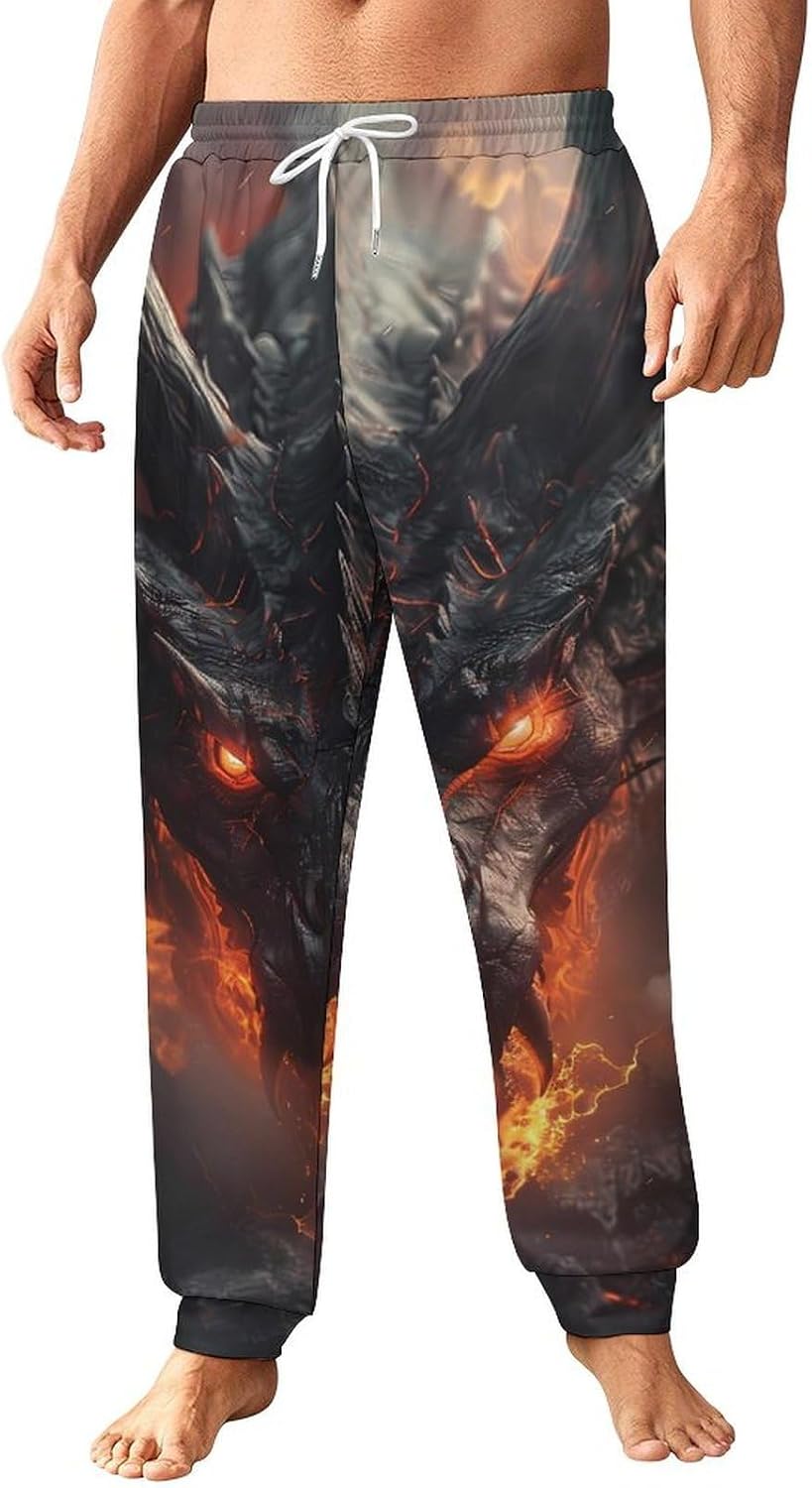 Mythical Fire Dragon Men Pants Lightweight Sweatpants Joggers Pant 4XL