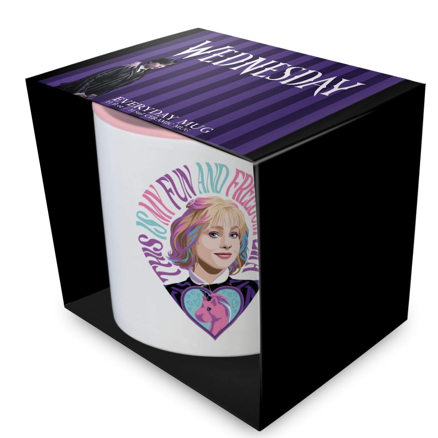 Pyramid International Wednesday Season 2 (Enid Fun) Coloured Inner Mug 11oz / 315ml – Colourful Character Coffee Cup