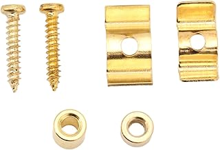 Pilipane Guitar String Trees String Retainer, Guides Compatible Electric Guitar Parts Replacement Pack of 2pcs with Mounting Screws (gold)