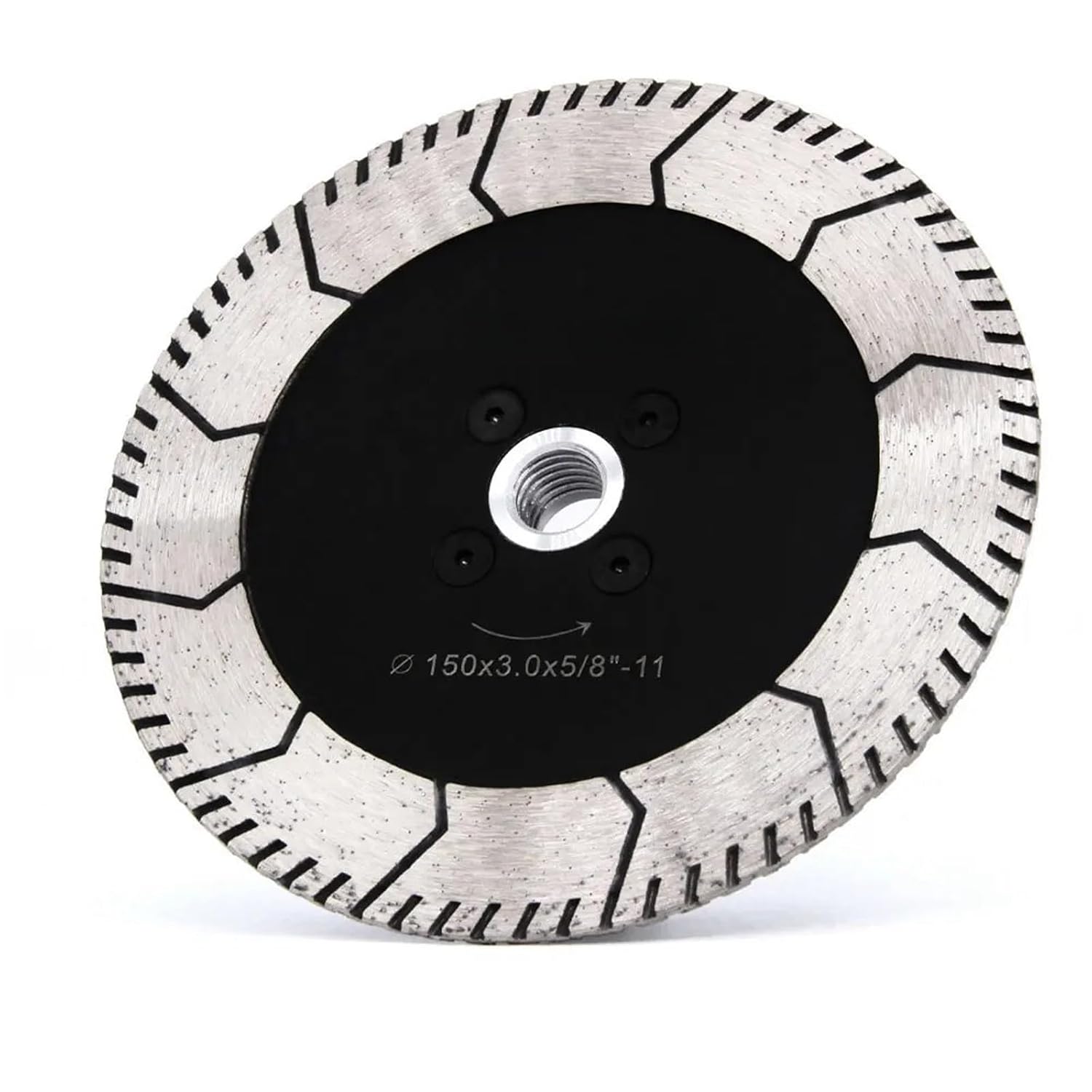 6 Inch 150mm Diamond Saw Blade Granite Marble Stone Grinding Cutting Disc with M14 5/8-11 Thread Turbo Dual Side Grinding Wheels