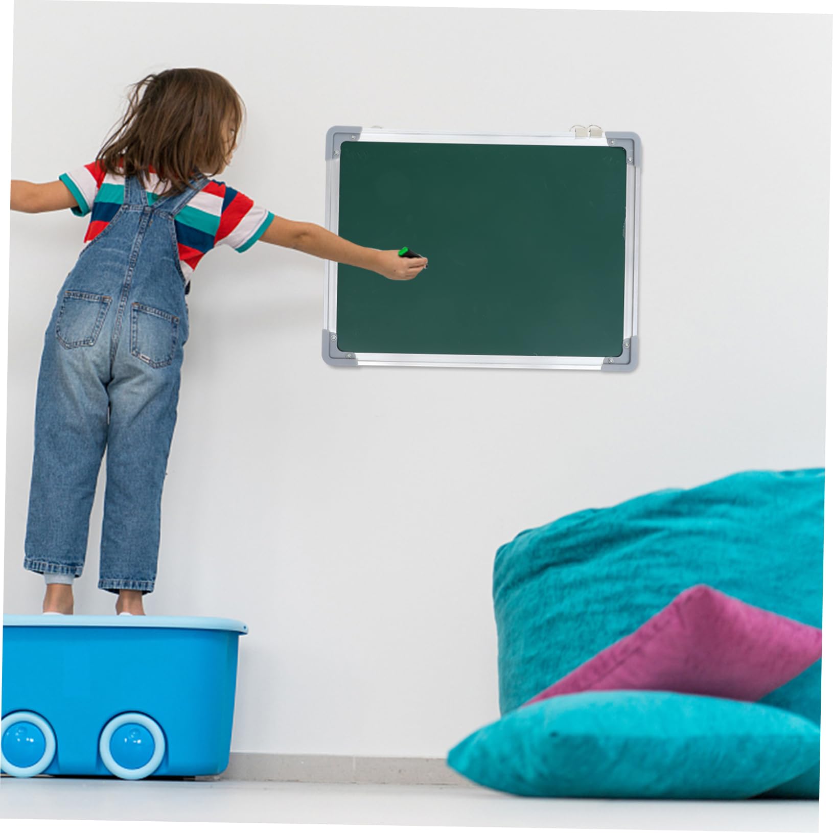 Whiteboard Tragbar Doppelseitige Wöchentliche Whiteboard Tafel für Wand Trocken Abwischbar Magnetisch Leicht zu Verstauen Grün