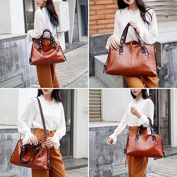 Women's Shoulder Bag Handbag Large Women's Handbag Made of PU Leather Hobo Women's Bag Shopper Shoulder Bag Bags for Women Mother Black