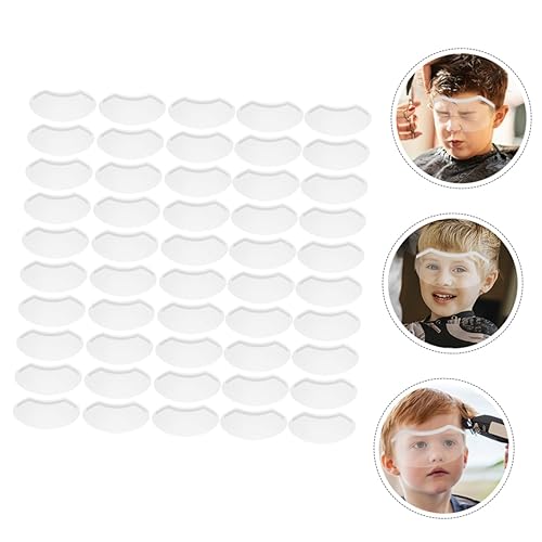 Miniatura 4 de 100pcs Haircut Eye Shields Transparent Shower Visor for Prevent Hair From Falling Into Eyes for Hair Salons and Home Use