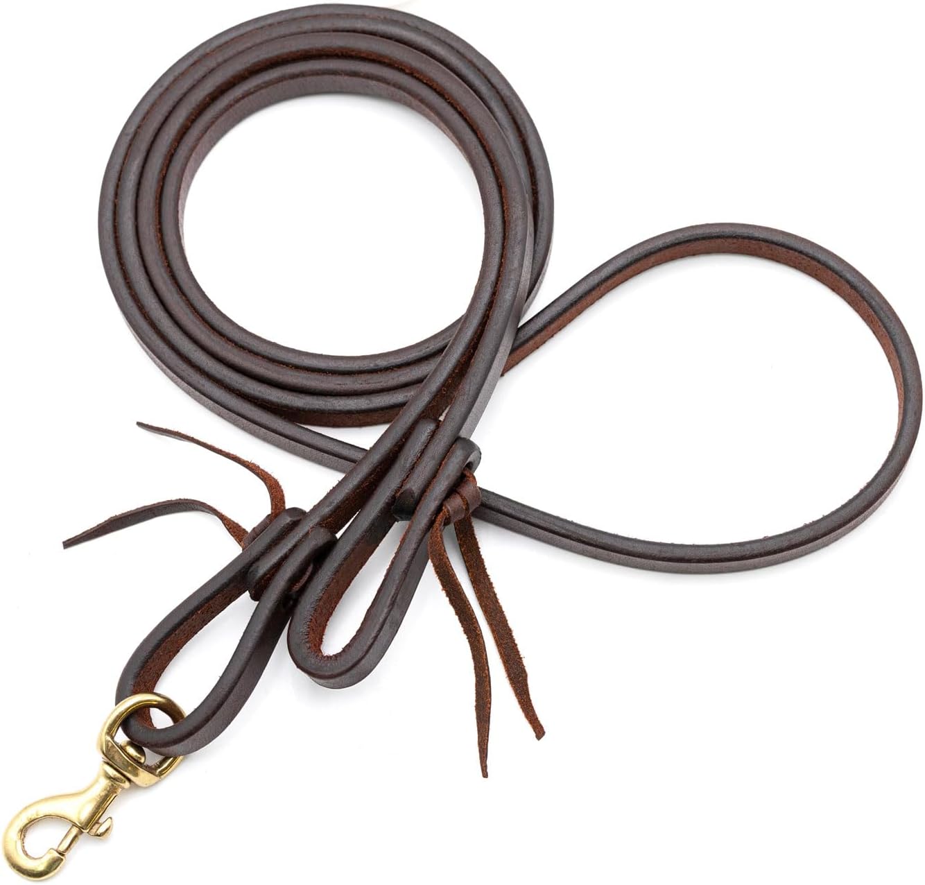 Jeffers Equine LuxeLeather Heavy Oiled Western Leather Horse Reins – Split, Laced & Roping Styles with Tie or Snap Ends for Riding & Training