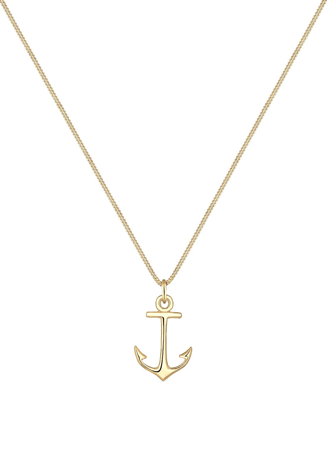 Elli Halskette Damen Panzer Anker Anhänger Maritim in 925 Sterling Silber