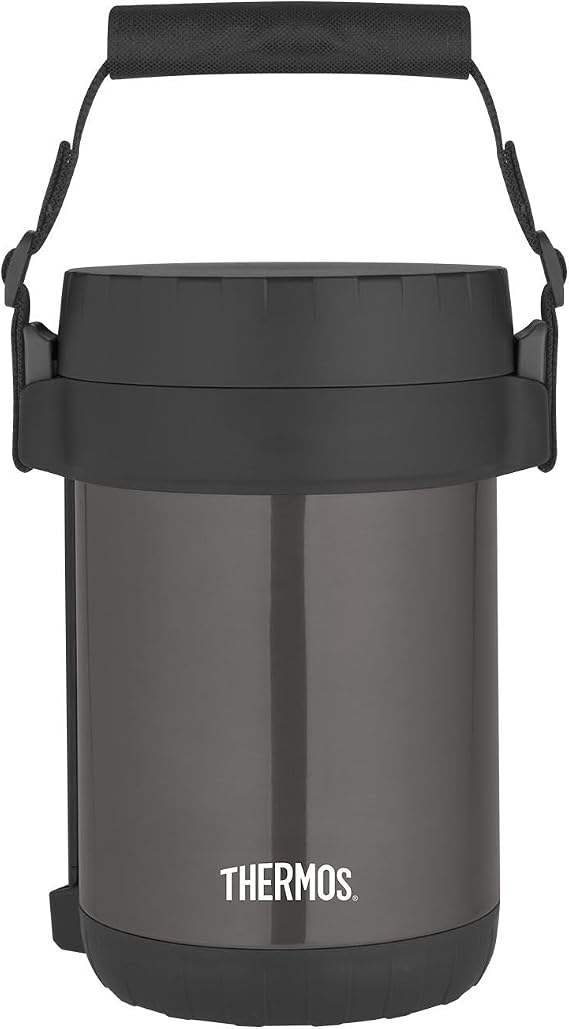 THERMOS All-In-One Vacuum Insulated Stainless Steel Meal Carrier with Spoon, Smoke