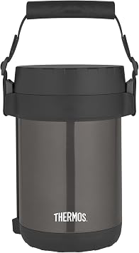 THERMOS All-In-One Vacuum Insulated Stainless Steel Meal Carrier with Spoon, Smoke