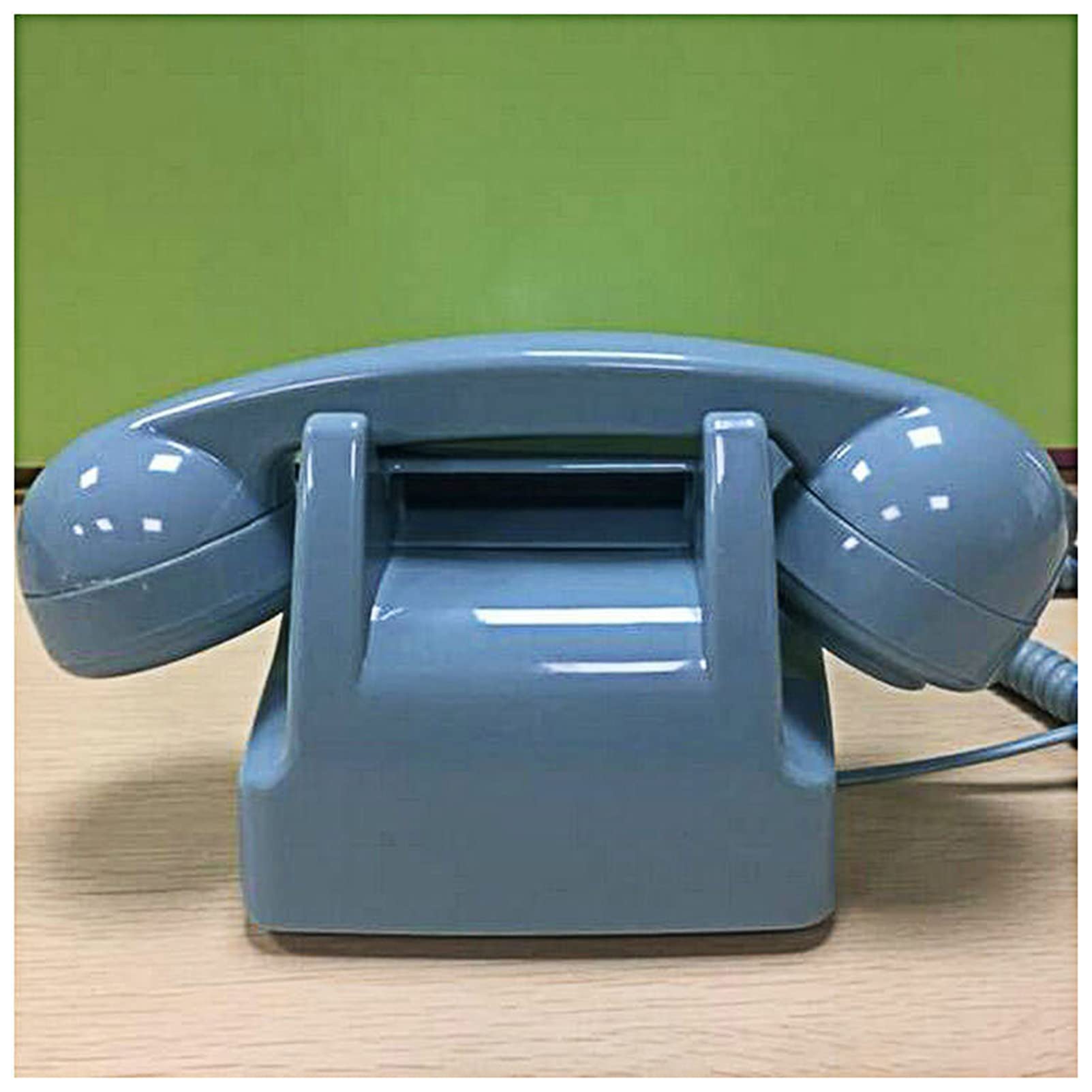 Teléfono Retro Teléfono Fijo Retro con Cable, Auricular De Cable En Espiral con Marcación por Botón, Teléfono Clásico De Moda Antigua para El Hogar Y La Oficina, Regalo De Teléfono Residencial con C