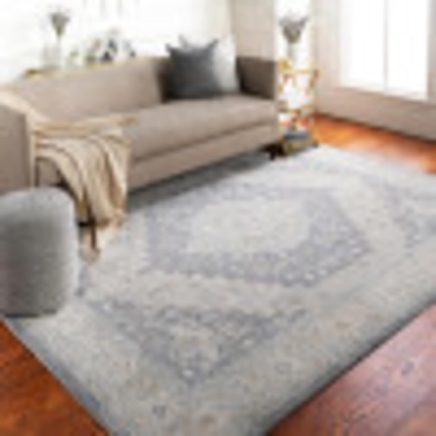 Livabliss Avant Garde Traditional Runner Area Rug, 2'7" x 7'3", Denim/Tan