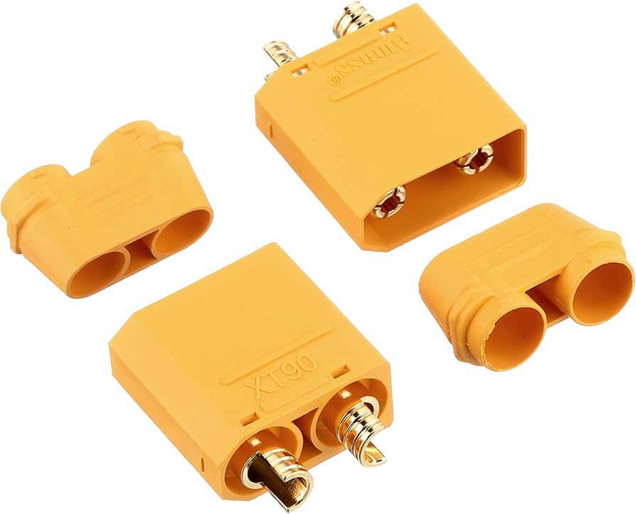 Amazon | スクエア 大容量アンチスパークコネクターXT90-S (オス2ペア