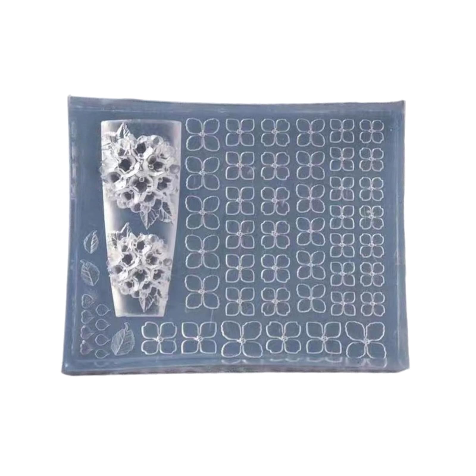 Maxtonser Silicone Nails Art Mold Accessory Delicate Shape 3D Nails Decorative Mold Silicone Texture for Various Nails Types