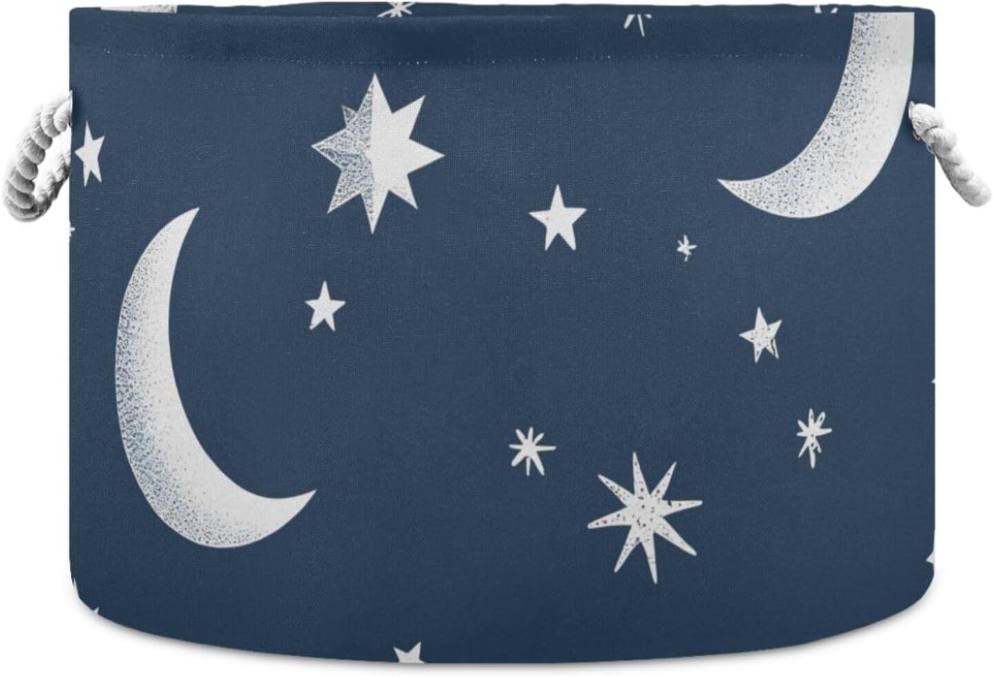 ALAZA Moon Stars and Clouds on The Midnight Sky Storage Basket Gift Baskets Large Collapsible Laundry Hamper with Handle, 20x20x14 in, B06D20005