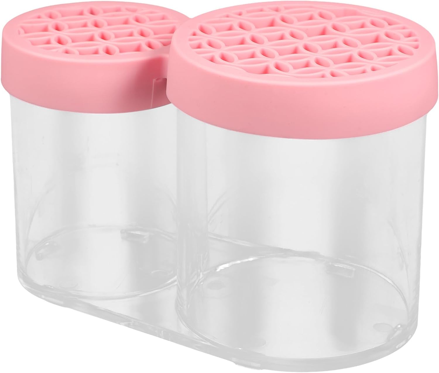 Large Capacity Pink Cosmetic Brush Storage Cup Makeup Brush Holder Organizer for Bathroom Desktop Use