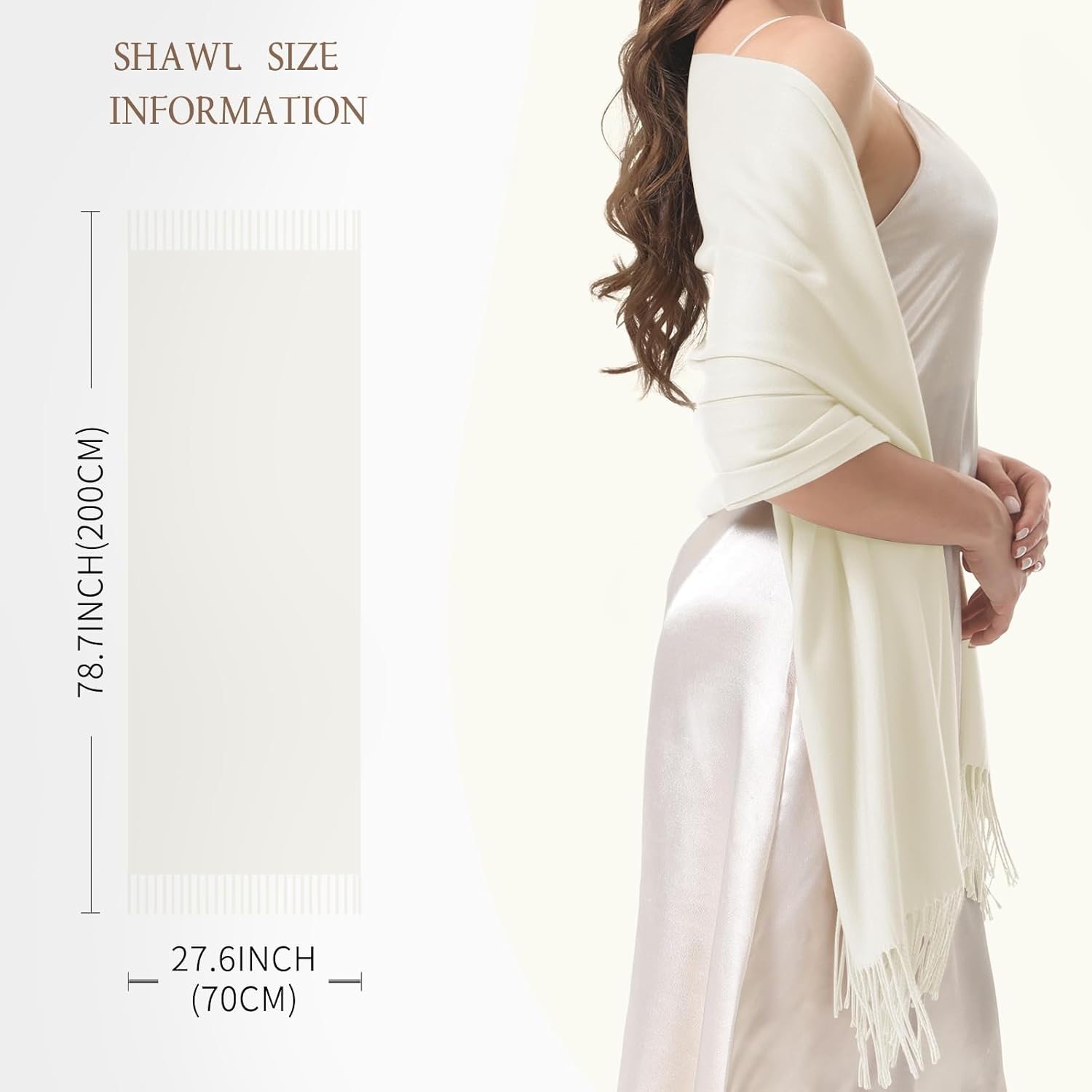 Pashmina Shawls Wraps for Evening Dress Women's Warm Scarf Bridesmaid Wedding Bridal Gifts Large Winter Scarves - Image 3