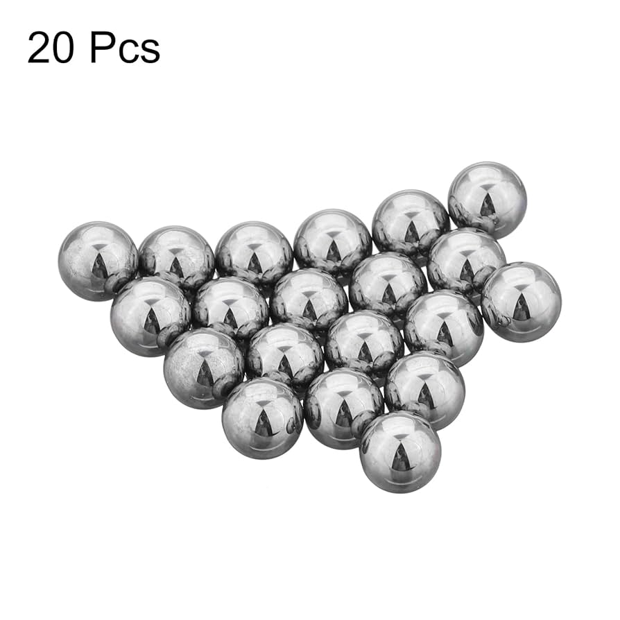 6 Metallkugeln Deko, Edelstahl, Verschiedene Grössen (Gebraucht) In