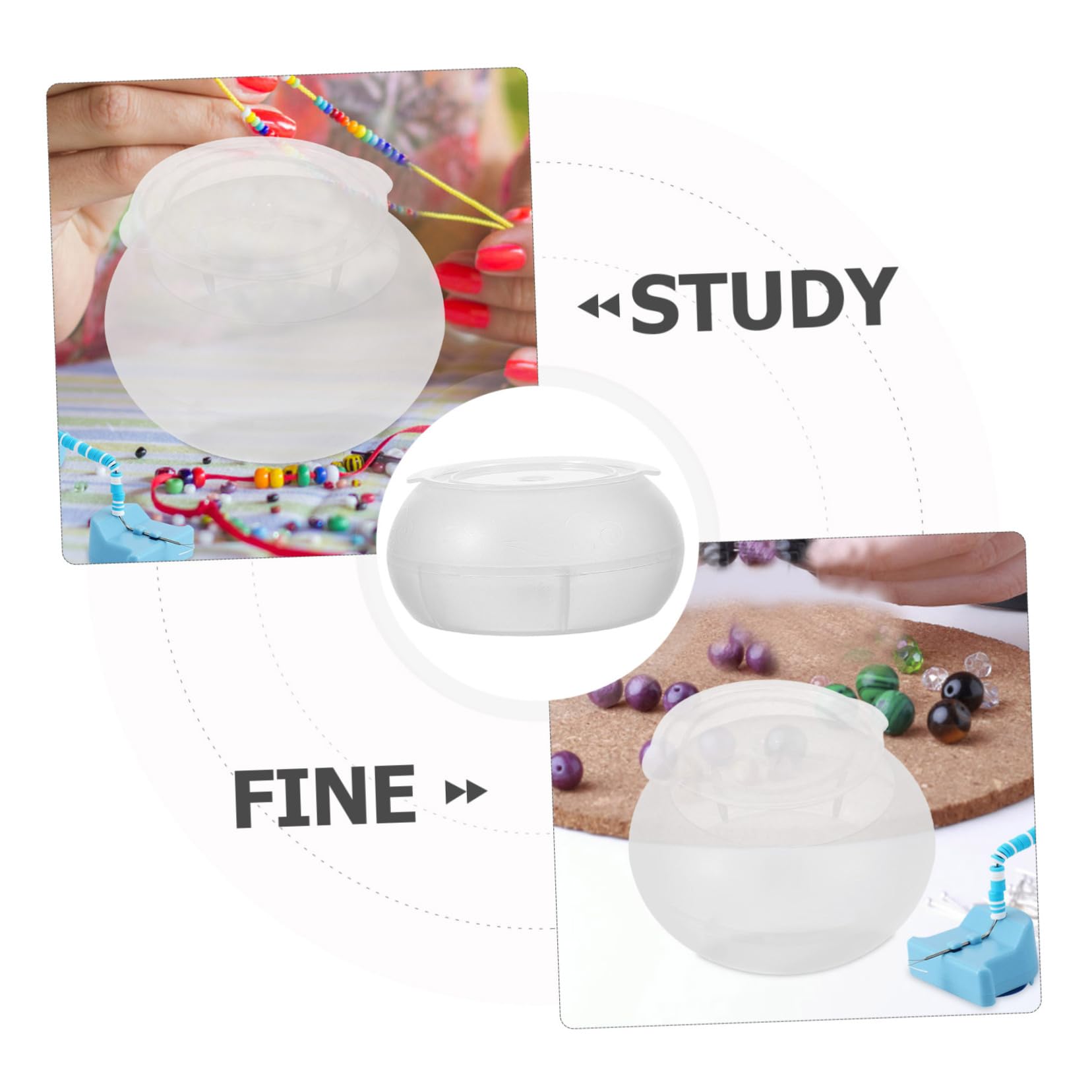 HAPINARY Bead Bowl Bead Stringing Tool Manual Beading Machine Accessory for DIY Projects