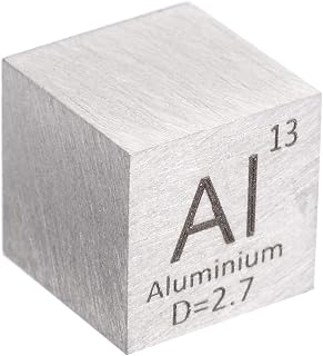 10 mm Aluminum Metal Cube 99.99% Pure for Element Collection Lab Experiment Material Hobbies Substance Block Display