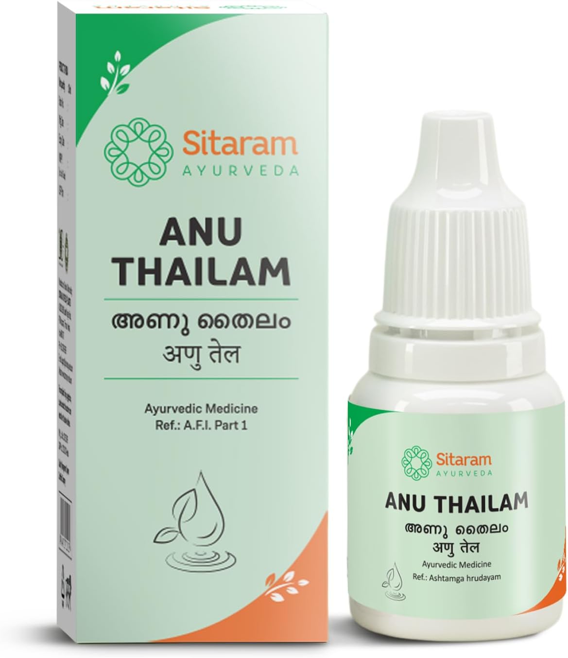 Sitaram Ayurveda Anutailam | Ayurvedic Nasal Oil (Nasya) | Supports Clear Breathing, Nasal Moisturization & Sinus Comfort | Classical Herbal Formula for Daily Wellness | 10 ml (Pack of 3)