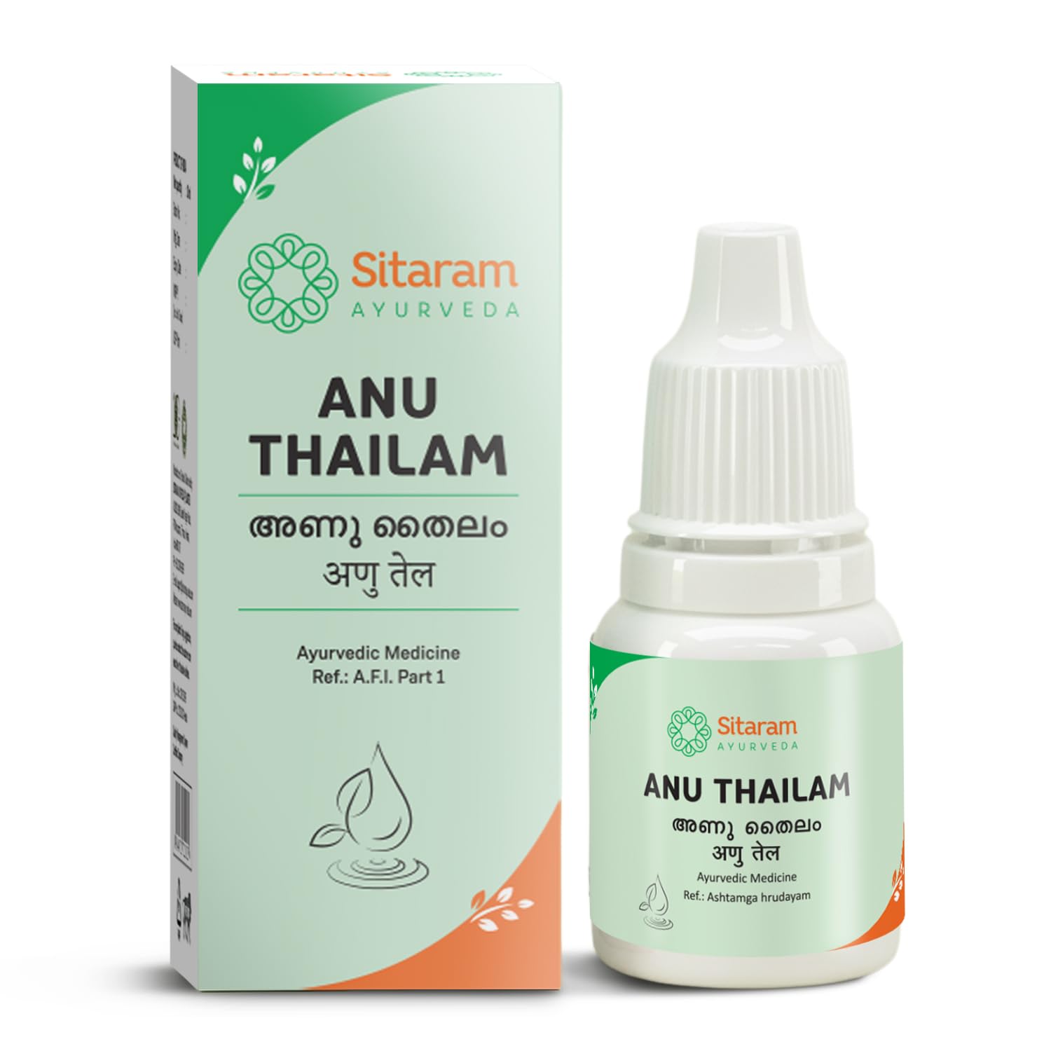 Sitaram Ayurveda Anutailam | Ayurvedic Nasya Oil for Sinus & Breathing Support | Helps Relieve Nasal Congestion & Dryness | With Jivanti, Yashtimadhu & Bilva | 10 ml (Pack of 3)