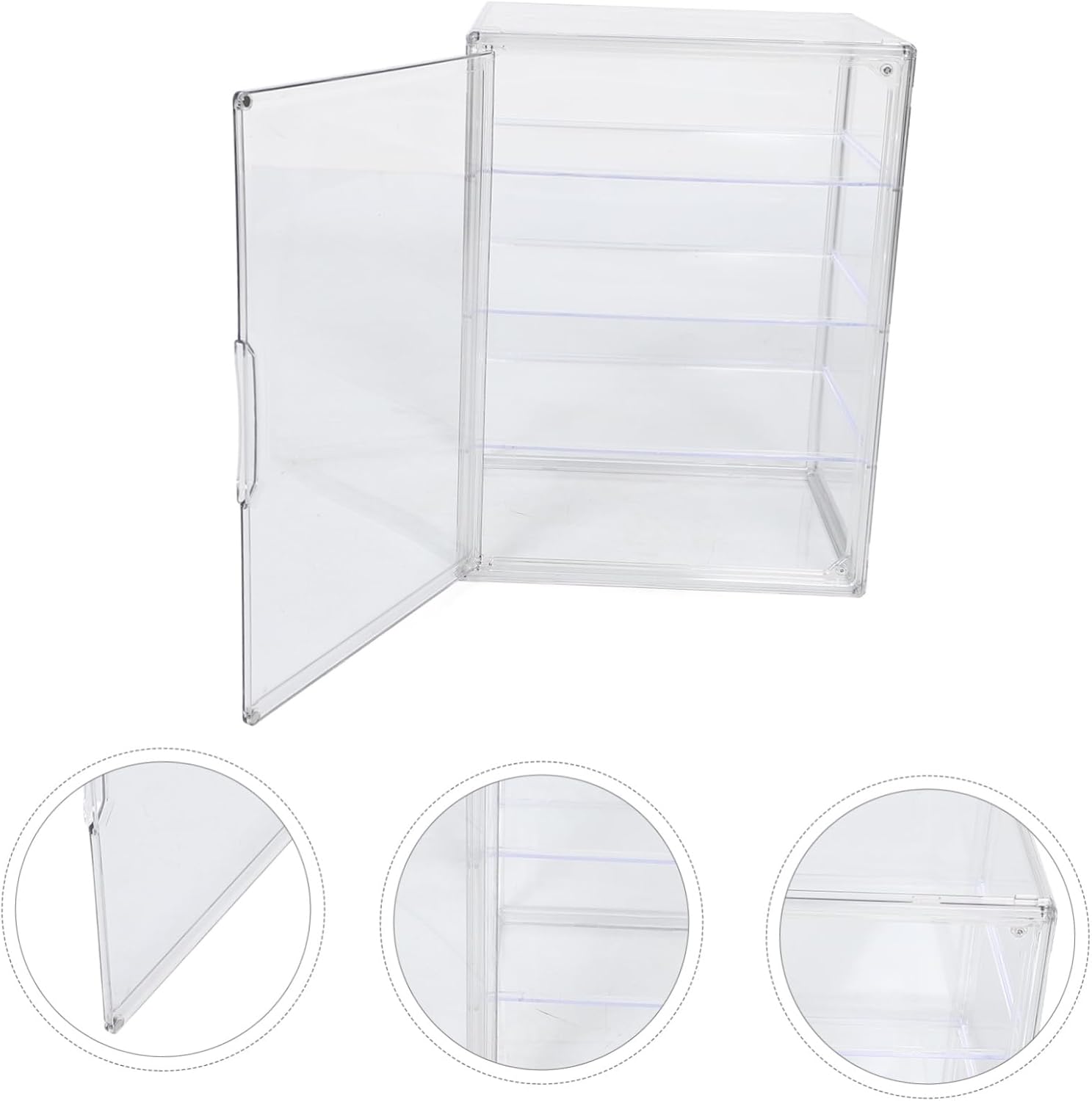 Countertop Bread Display Cabinet Airtight Pastry Holder Adjustable Layers Cookie Display Case for Home Baking