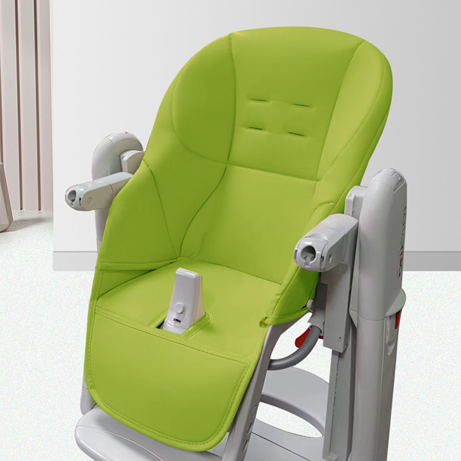 Coussin de chaise haute pour enfants, housse de protection en cuir PU et éponge pour un coussin de rechange facile à installer