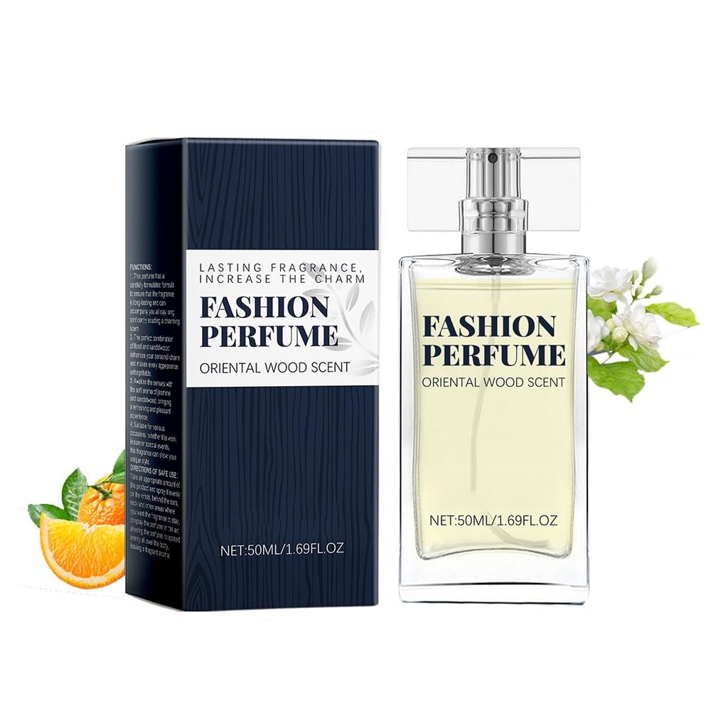 Oriental Woody Perfume - Warm Sandalwood & Jasmine Scent, Long-Lasting, Calming(2pcs)