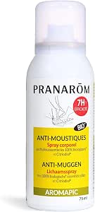 Pranarôm Aromapic Spray Corps Anti-Moustique Bio – Efficacité 7 Heures – Huiles Essentielles Naturelles et Biologiques – 75 ml