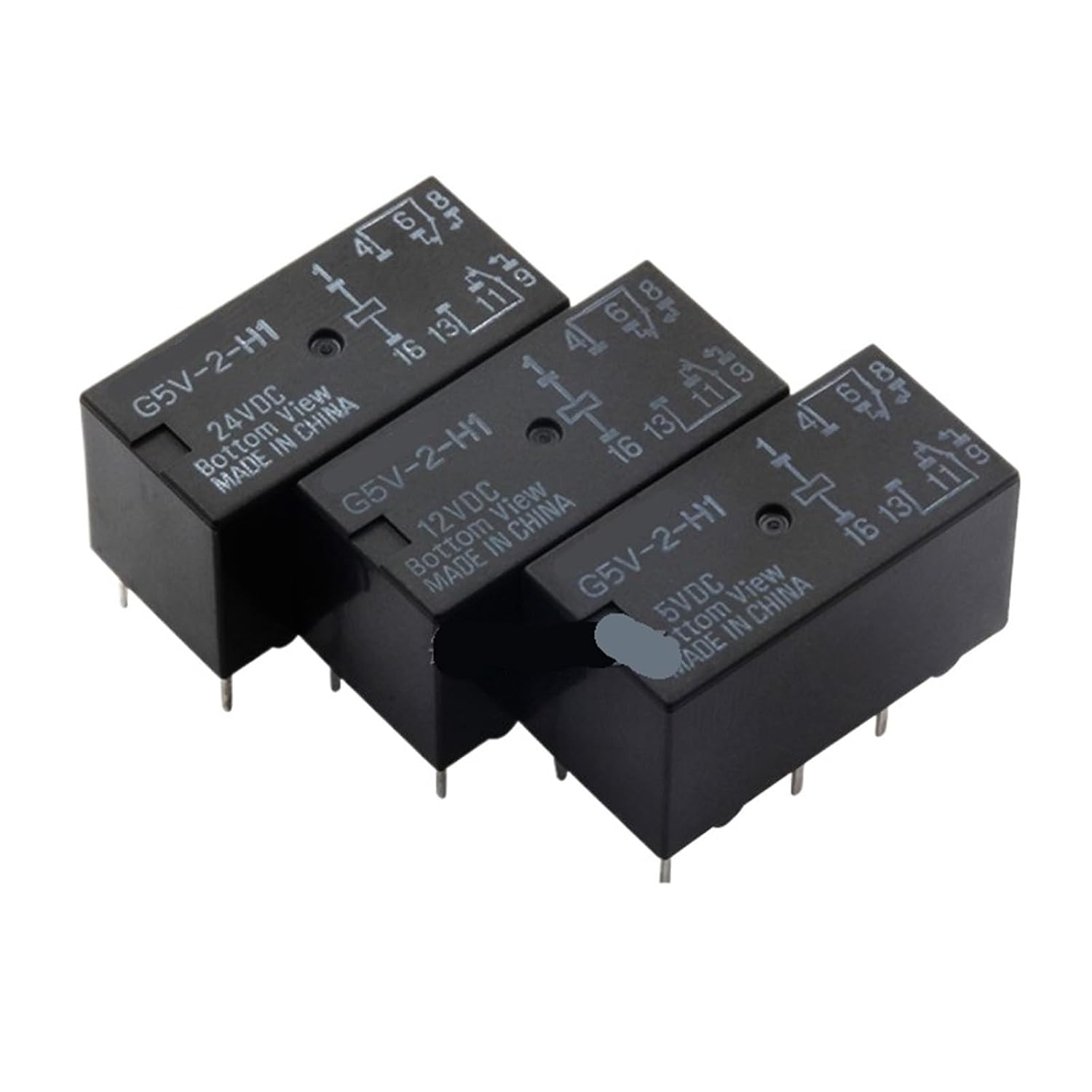 2PCS/Lot Signal Relay G5V-2-H1-5VDC 12VDC 24VDC 1A 2A 8PIN Two Open and Closed(G5V-2-24VDC)