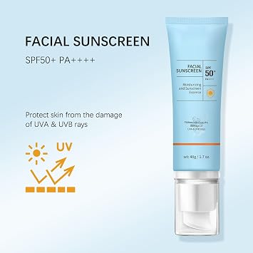 Clear Face Sunscreen SPF 50, Transparent Face Sunscreen, Protects & Hydrate Against Sun, Moisturizing Sun Essence, Travel Size, Lightweight, Sun Protection Against UVA UVB (2)
