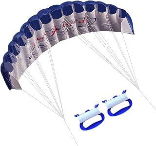 Colorful Kite, Outdoor Blue/Orange Kite with Kids Children Adults, Double Flying Line Wing Kite Stunt Power Kite Soft Giant Flying Kite Sports Kite (Color : Blue)