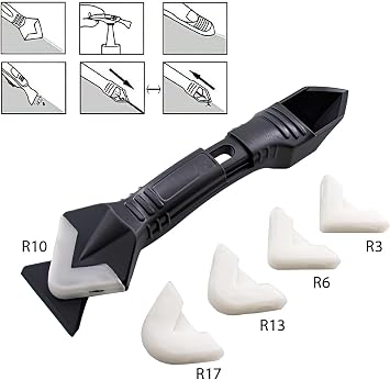 Orret Home 3 Ü 1 Joint Scraping and Application Tool,Silicone End Joint Scraper,Silicone Scraping And Application Tool,Silicone And Joint Tool For Shower Cabin And Sink Edges