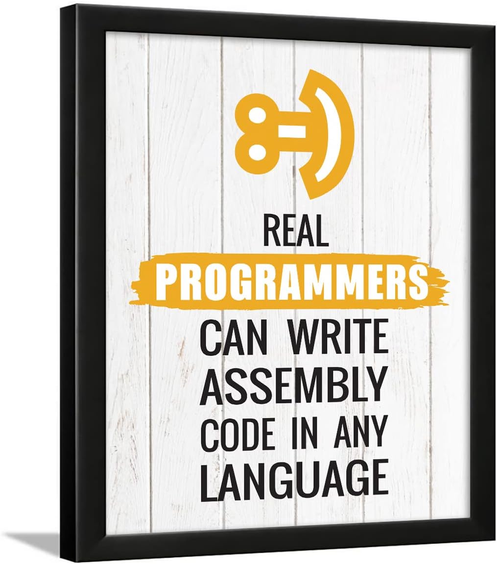 Chaka Chaundh - Coding Quotes Frames - Engineering Quotes Wall Frames - Quotes Wall Frames Coding - Programming Quotes Posters - (13.6X 10.6 Inches) (Real Programmers - White)