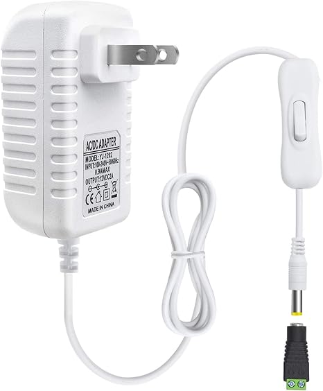 12V 2A Power Adapter - AC To DC Wall Plug For LED Strips, Routers, Cameras & More