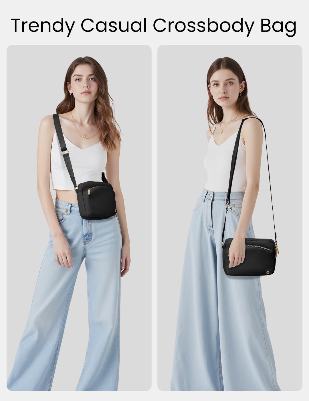 MEXS Everywhere Crossbody Bag 2L Metal Hardware, Casual Crossbody Bags for Women Travel Purse Shoulder Handbags Wallet - Image 3