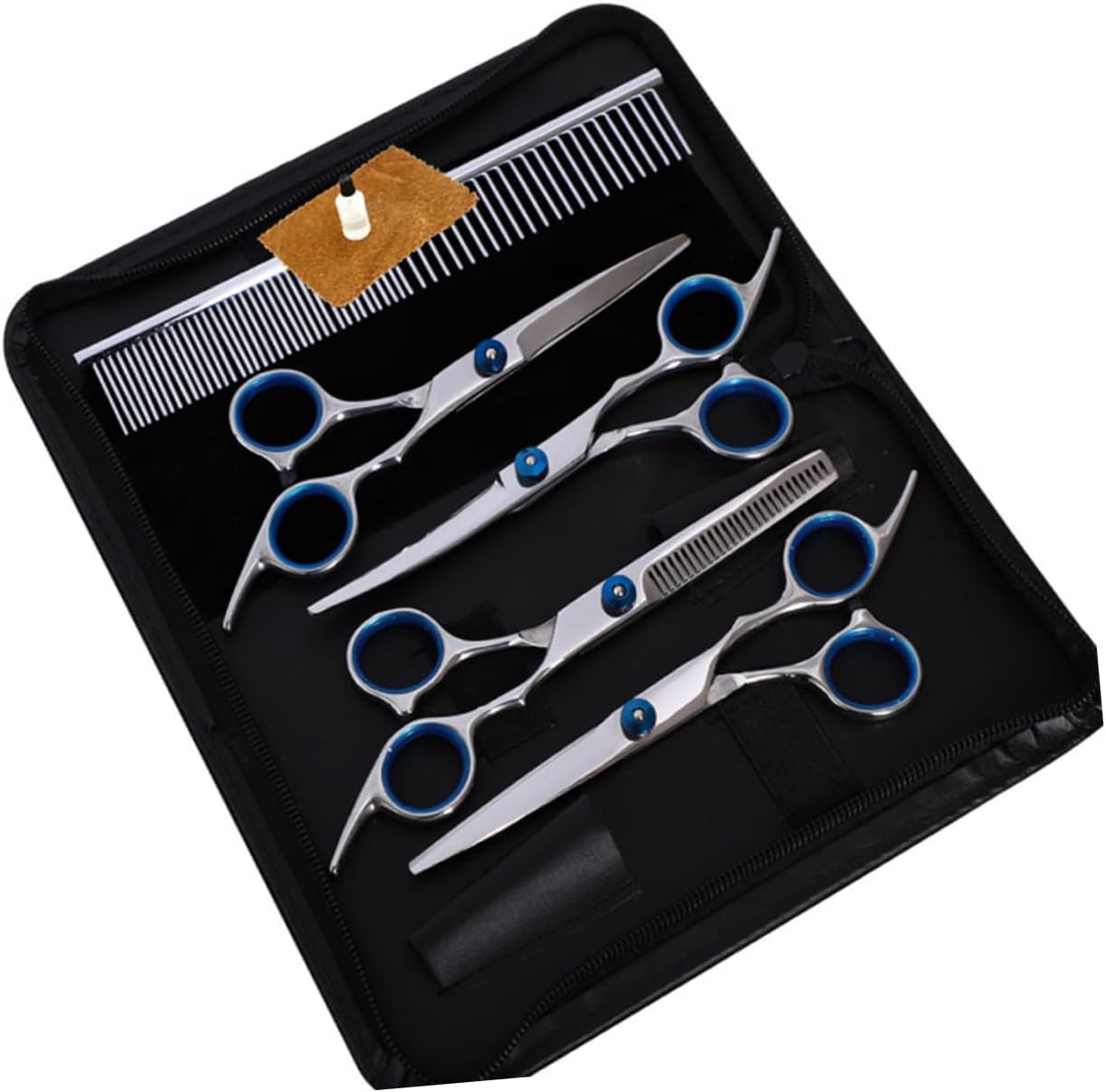 Kisangel 8pcs Portable Hairdressing Scissor Pet Grooming Durable Hair Cutter for Dogs and Cats Lightweight and Easy to Store