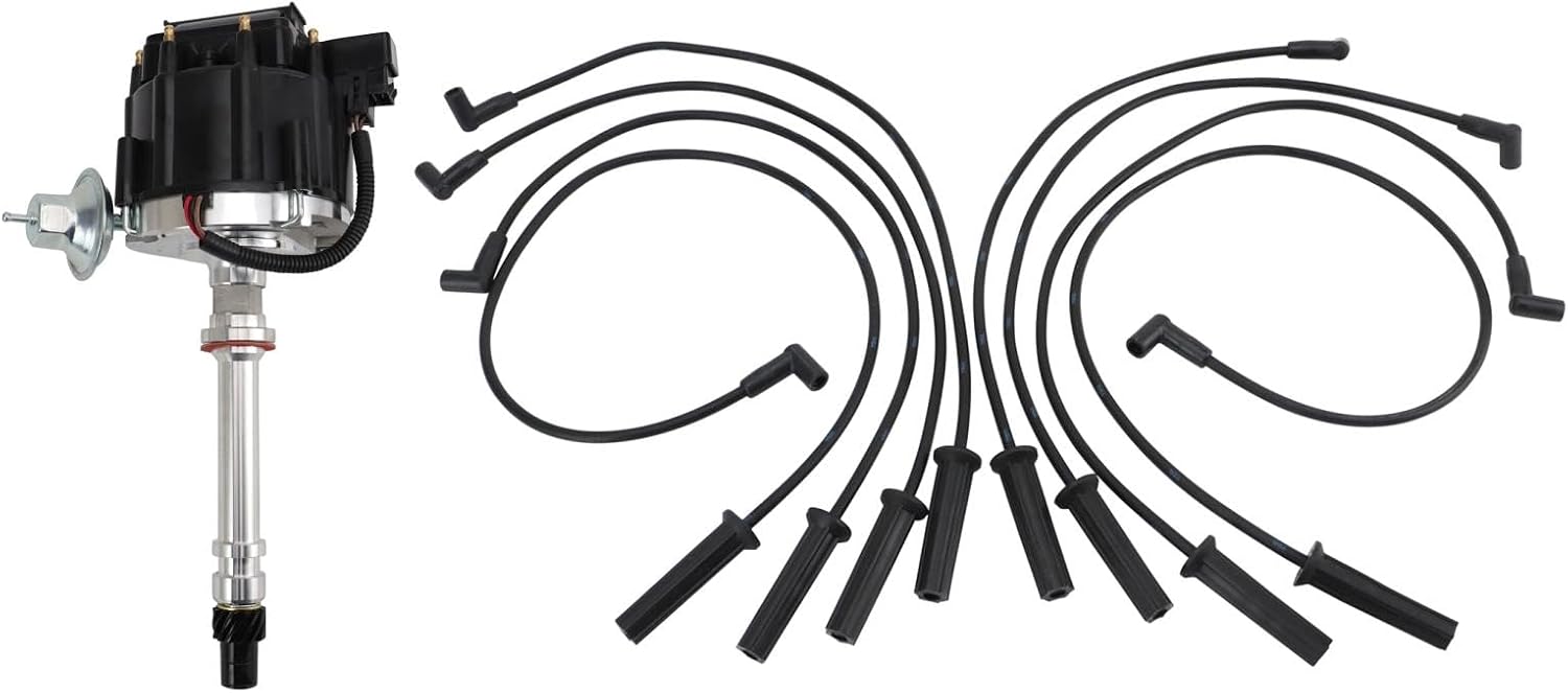 TRQ Ignition Coil Kit 2 Piece Compatible with 1974-1976 Chevrolet Caprice Impala Malibu Monte Carlo C10 C20 Suburban 1975-1976 GMC C15 C25 C35 Suburban G25 G35 Jimmy