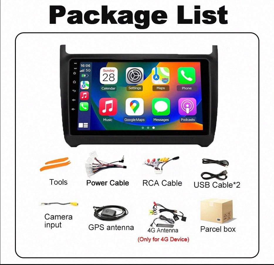 Radio de coche 2 DIN con GPS integrado para actualizar tu Volkswagen Polo 5 7