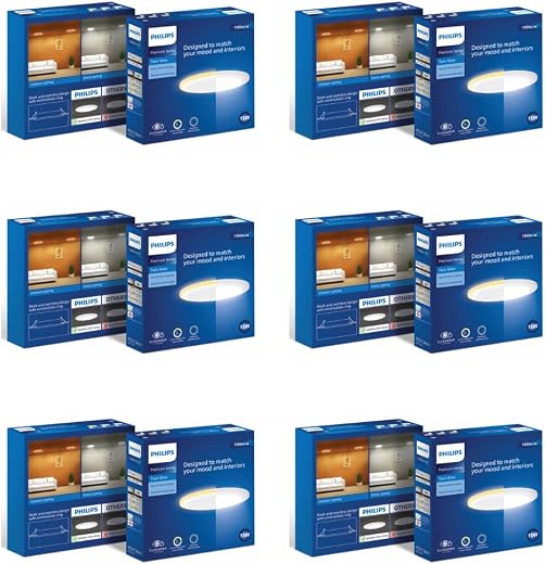 Philips 15-watt Round LED Up-Down Downlighter | Twinglow 15-watt LED Downlighter for Home &amp; Decoration | Colours : Warm Wh...
