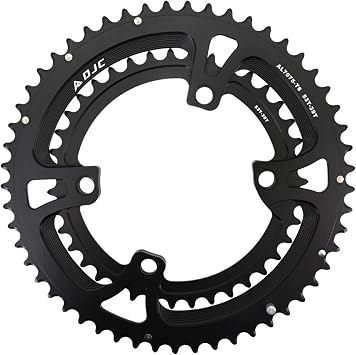 DJC Road Bike Chainring 110BCD 4 Arms Round 2X Chainring Double 50t-34t 52t-36t 53t-39t for Shimano 4700 5800 6800 9000 R7000 R8000 R9100
