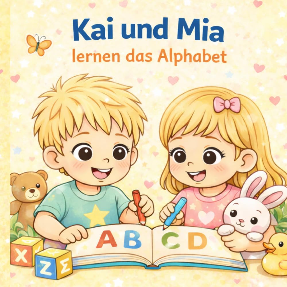 Kai und Mia: lernen das Alphabet - Malbuch