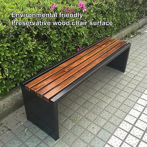 Banco de exterior con estructura metálica y un asiento duradero 3