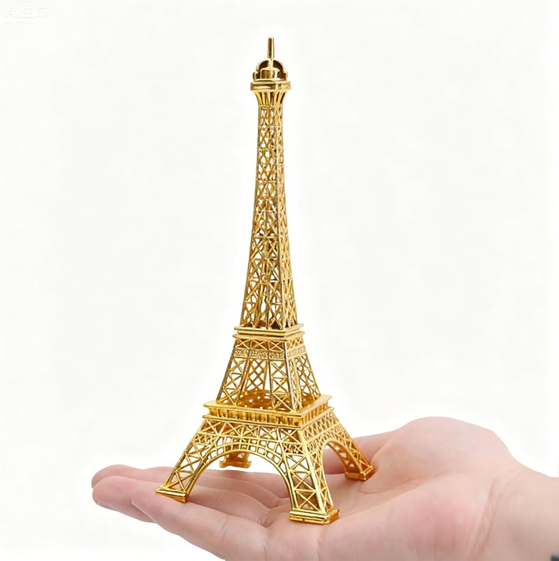 Modelo de la Torre Eiffel, mini figura de metal de la Torre Eiffel, artesanía francesa de la torre Eiffel de París para recuerdos, decoración de mesa de pasteles, regalos, fiesta, decoración del hogar