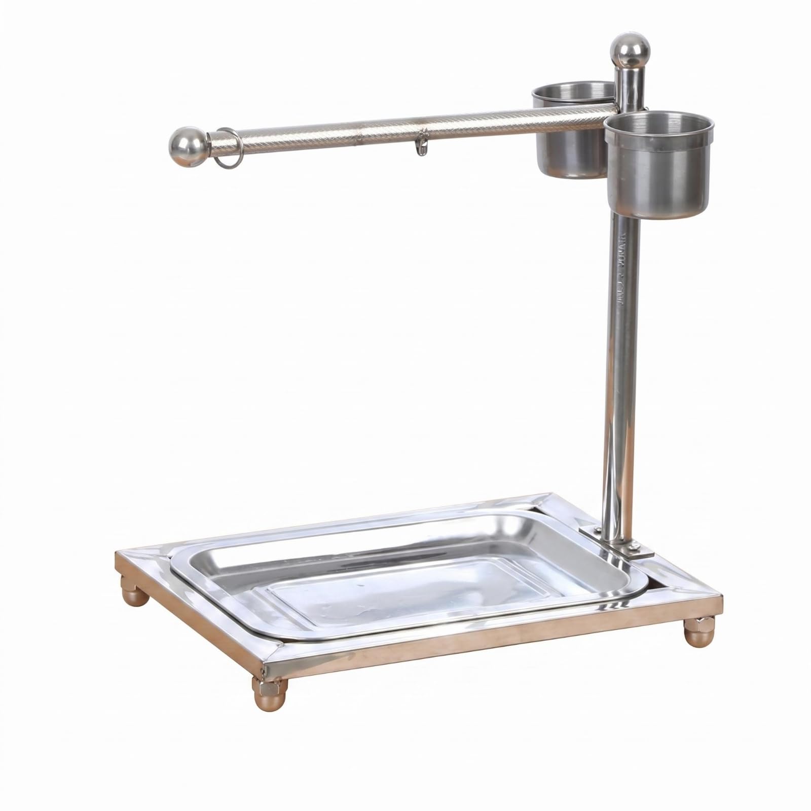 Bird Training Stand Soporte Desmontable para Entrenamiento de Aves Barra Horizontal para Accesorio de Acero Inoxidable Ideal para Educación y Espacios Interiores, Pequeño