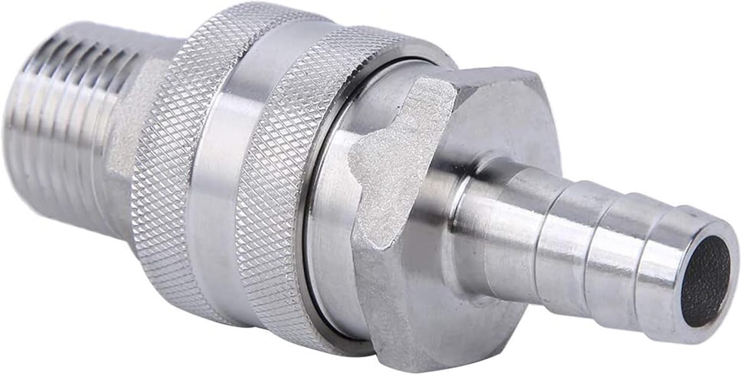 Quick Connector,4pcs G1/2in Male Thread Stainless Steel Quick Connector Adapter for Home Brewing Beer
