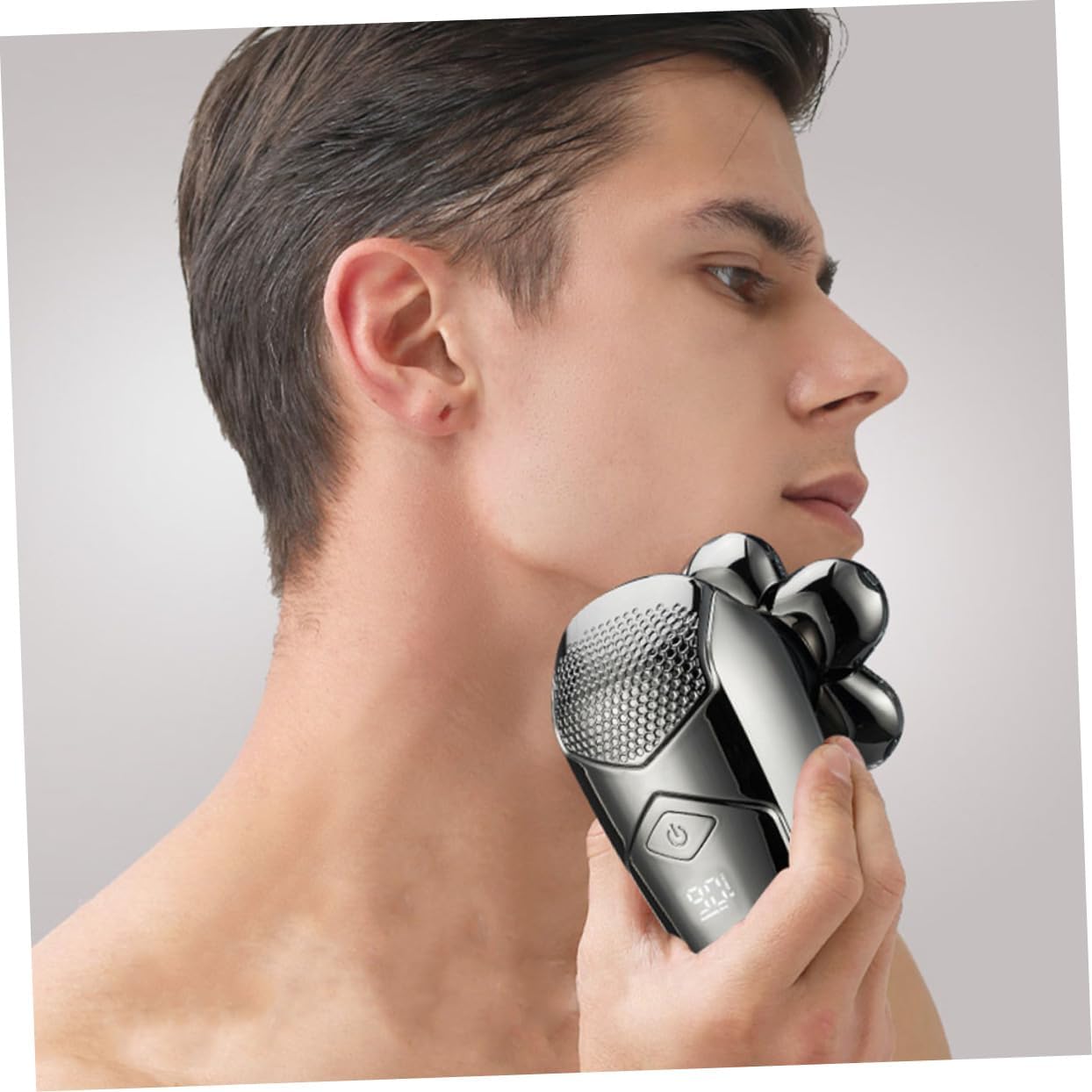 Vaguelly Men Electric Razor Beard Trimmer Easy Cleaning Portable for Personal Care