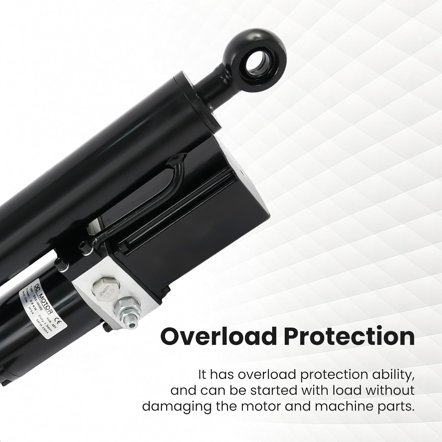 2 Ton Electric Hydraulic Actuator, 800W Large Scale Lift Tables Tracking System Heavy Duty Hydraulic Linear Actuator Electric Motor Waterproof Hydraulic Cylinder Actuator for Automotive Industry